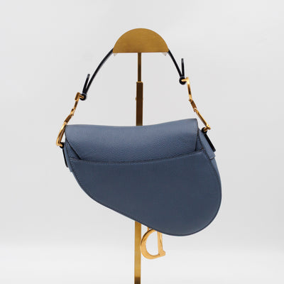 Mini Saddle Bag Blue Leather