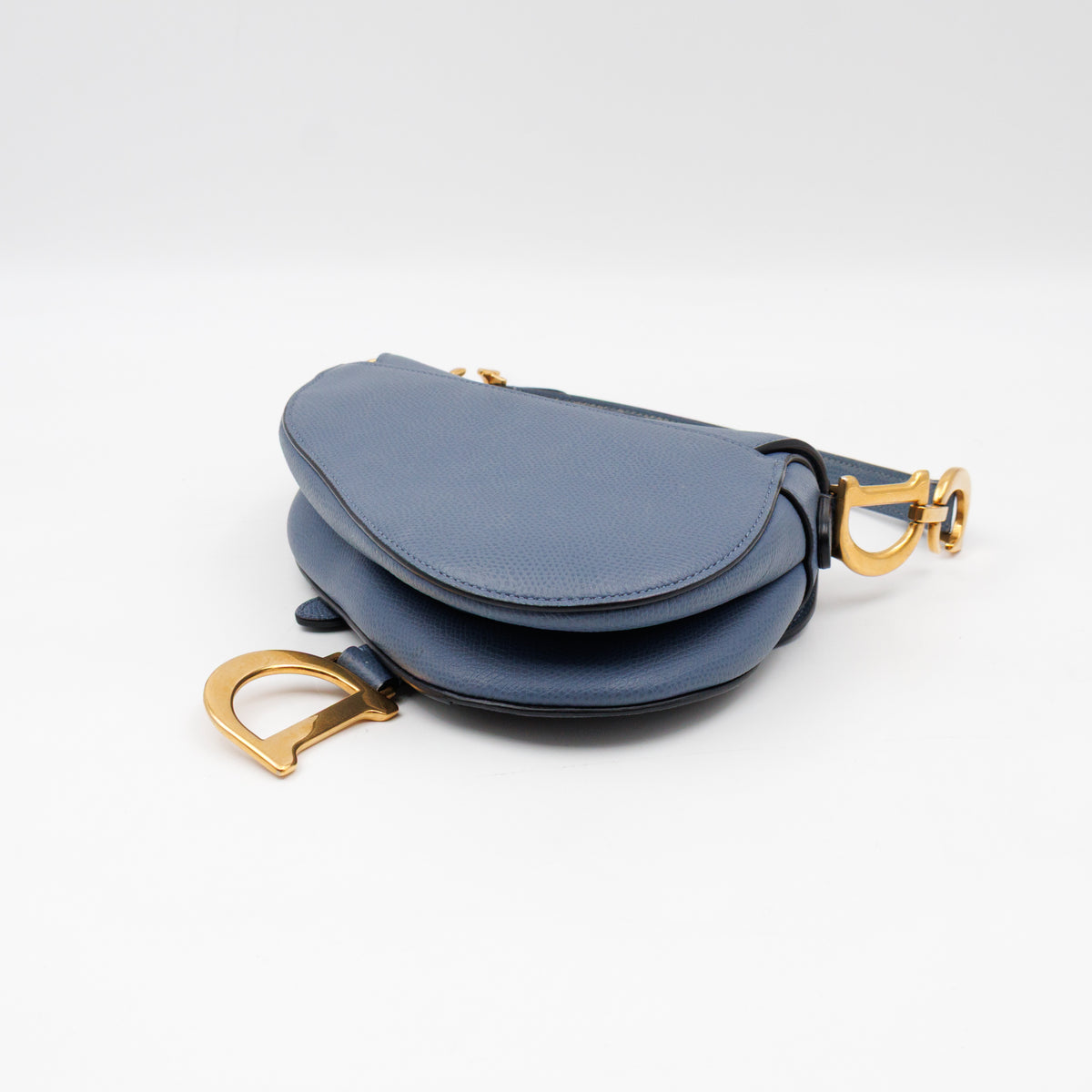 Mini Saddle Bag Blue Leather