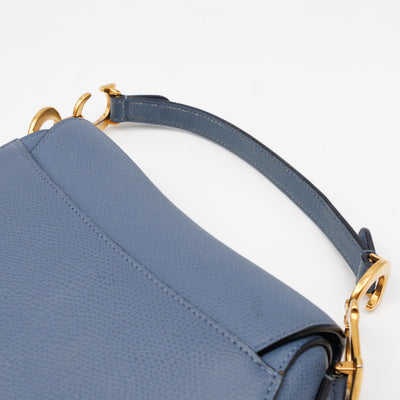 Mini Saddle Bag Blue Leather