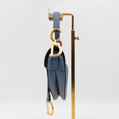 Mini Saddle Bag Blue Leather