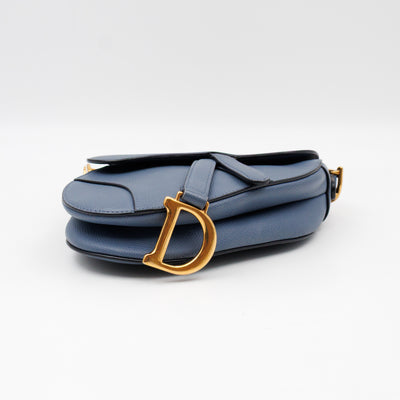 Mini Saddle Bag Blue Leather