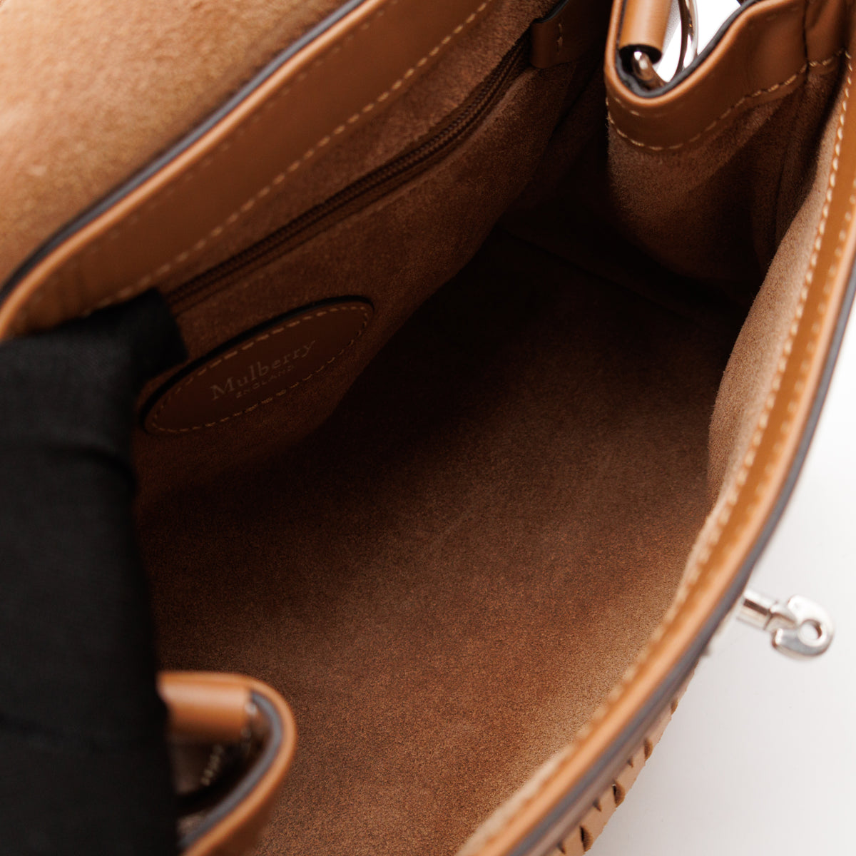 Mini Alexa Teak Mesh Smooth Calfskin Leather