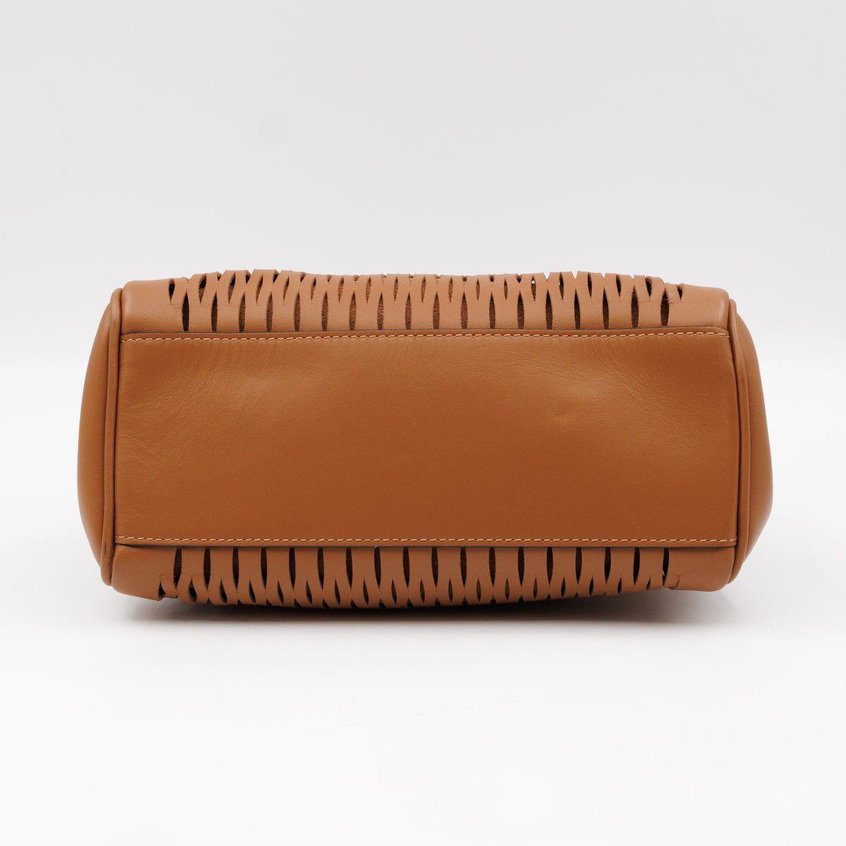 Mini Alexa Teak Mesh Smooth Calfskin Leather