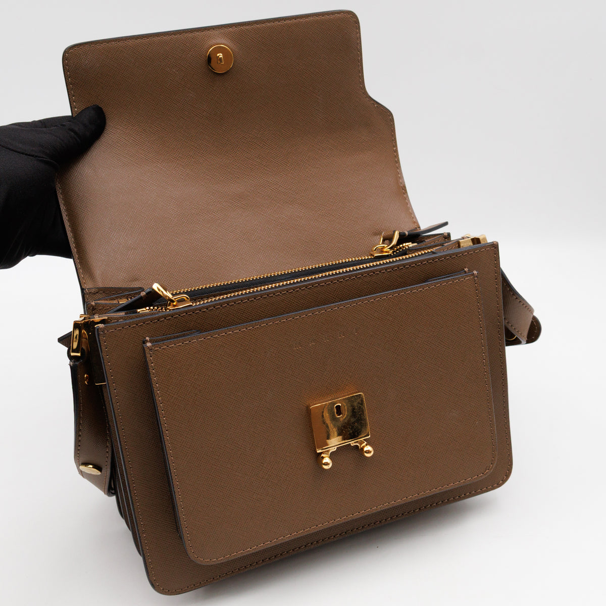 Trunk Bag Medium Brown Leather