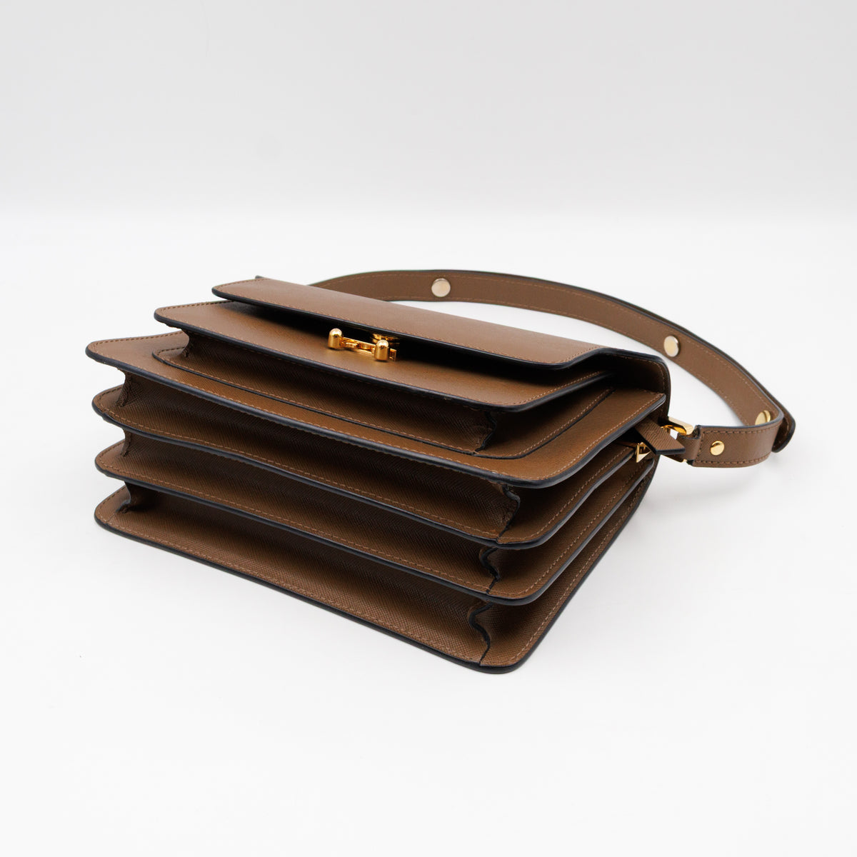 Trunk Bag Medium Brown Leather
