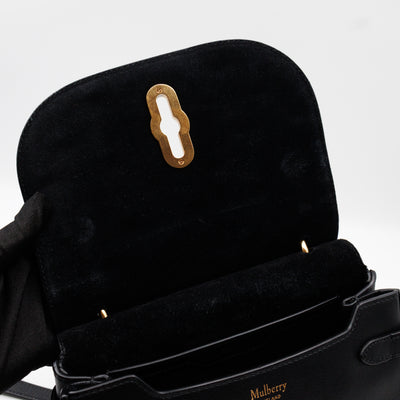 Amberley Small Pearl Satchel Black Leather