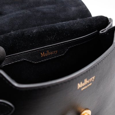 Amberley Small Pearl Satchel Black Leather