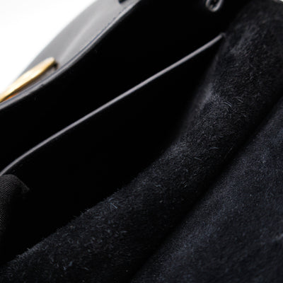 Amberley Small Pearl Satchel Black Leather