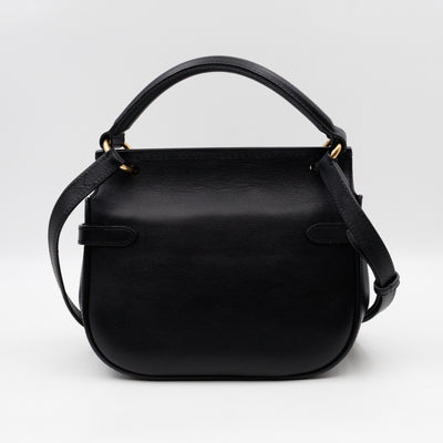 Amberley Small Pearl Satchel Black Leather
