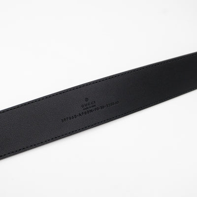 GG Marmont Wide Belt Black Leather 90/36