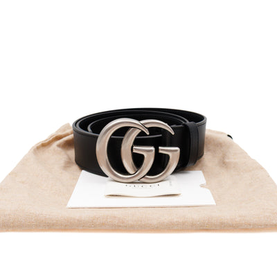 GG Marmont Wide Belt Black Leather 90/36