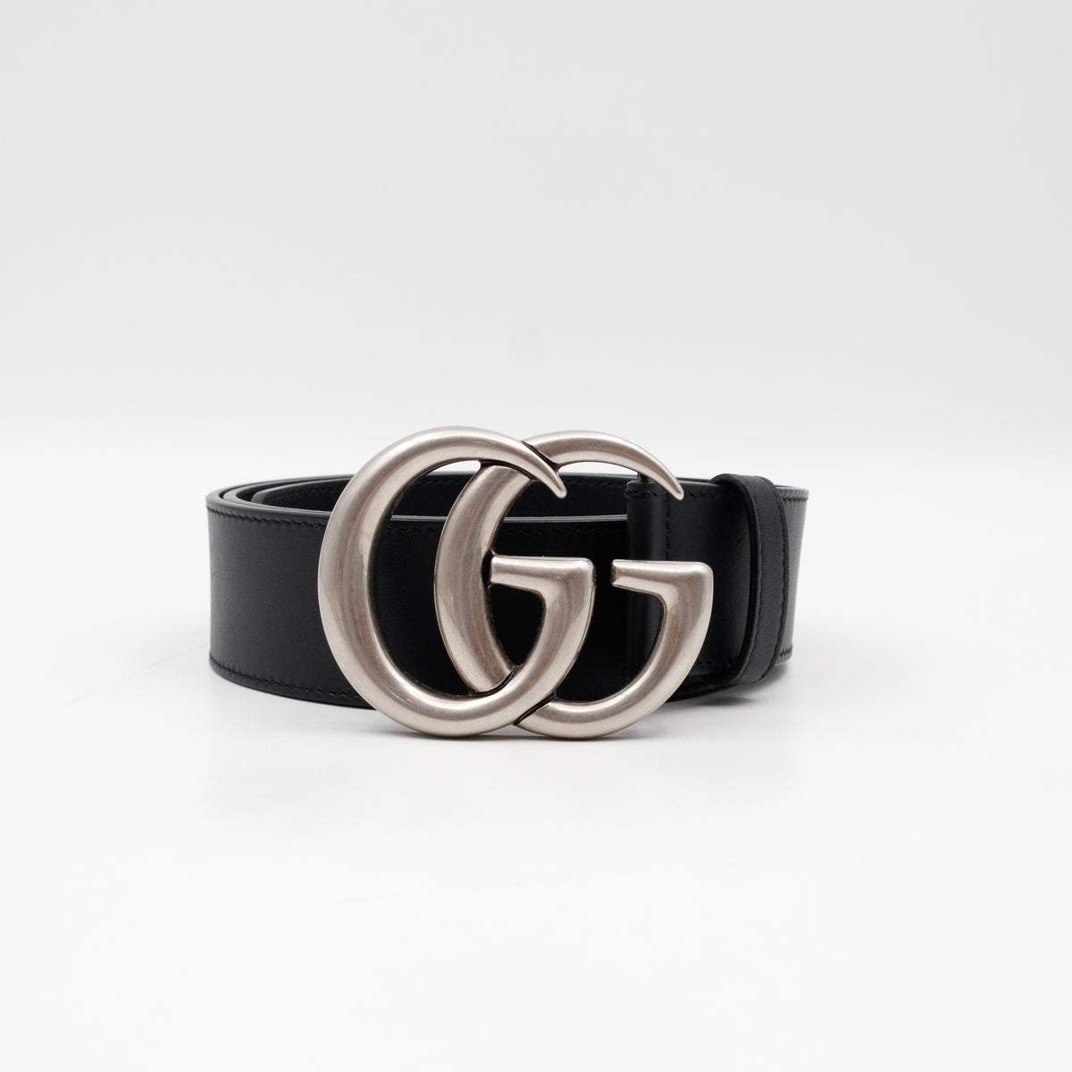 GG Marmont Wide Belt Black Leather 90/36