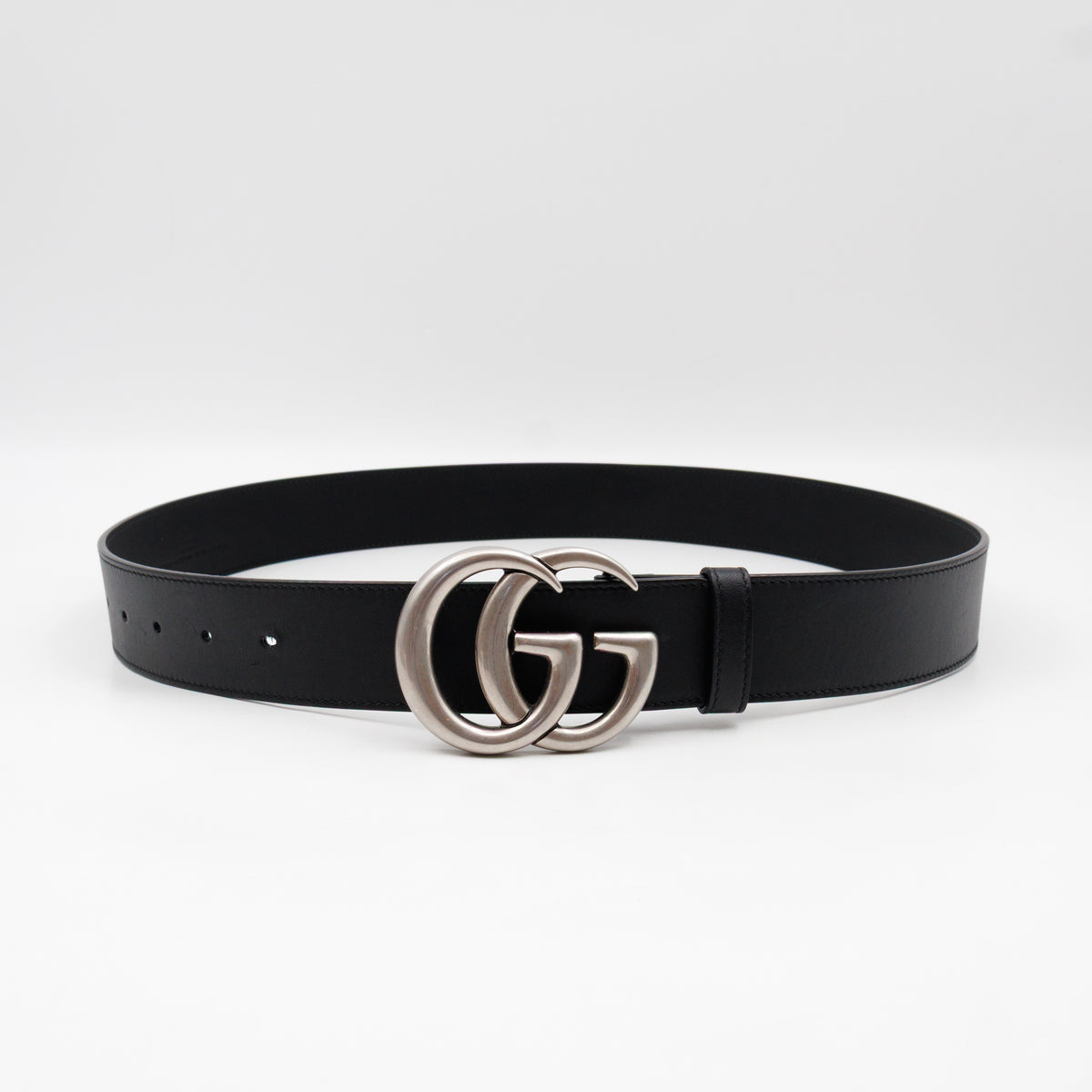 GG Marmont Wide Belt Black Leather 90/36