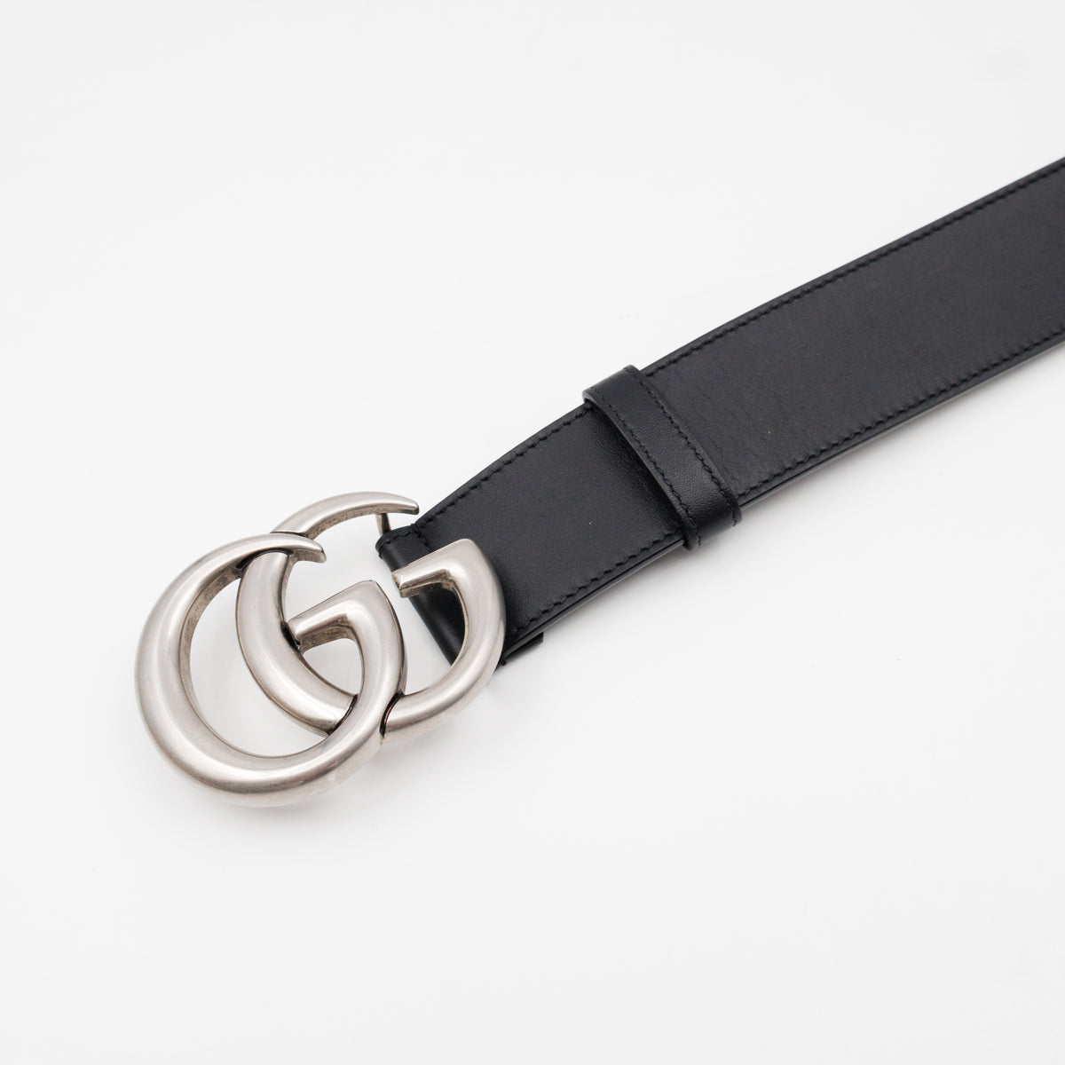 GG Marmont Wide Belt Black Leather 90/36