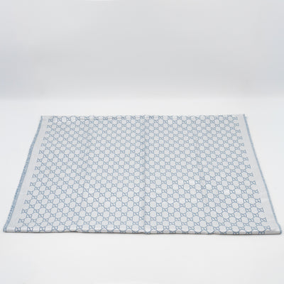 Metallic Guccissima Scarf Periwinkle Silver