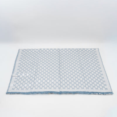 Metallic Guccissima Scarf Periwinkle Silver