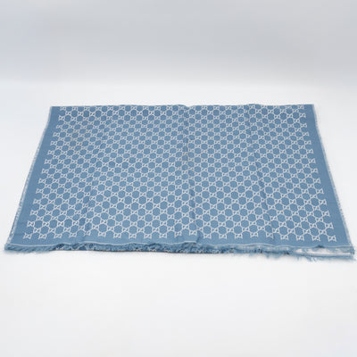 Metallic Guccissima Scarf Periwinkle Silver