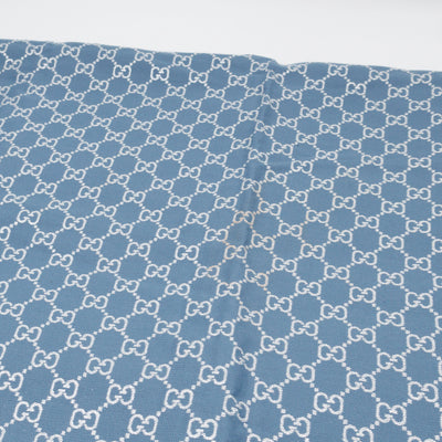 Metallic Guccissima Scarf Periwinkle Silver