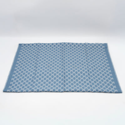 Metallic Guccissima Scarf Periwinkle Silver