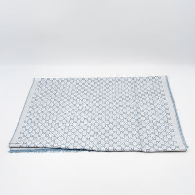Metallic Guccissima Scarf Periwinkle Silver