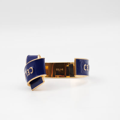 Ribbon Knotted Cuff Bracelet Navy