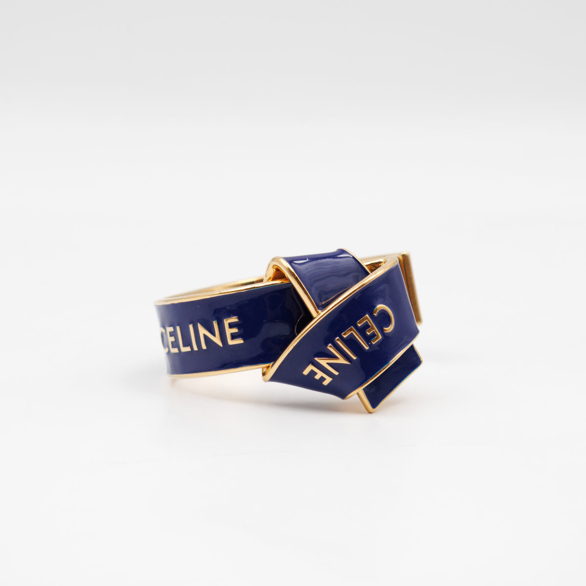 Ribbon Knotted Cuff Bracelet Navy