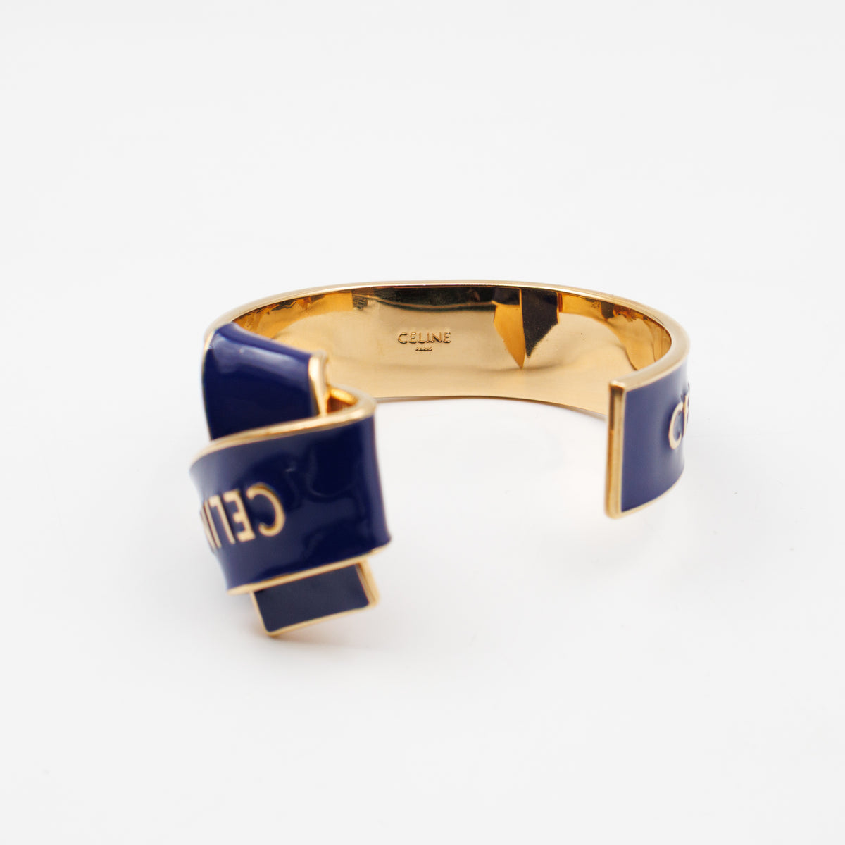 Ribbon Knotted Cuff Bracelet Navy