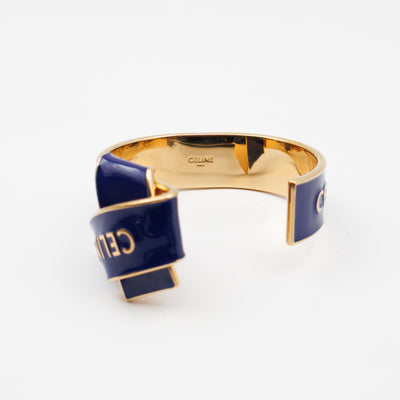 Ribbon Knotted Cuff Bracelet Navy
