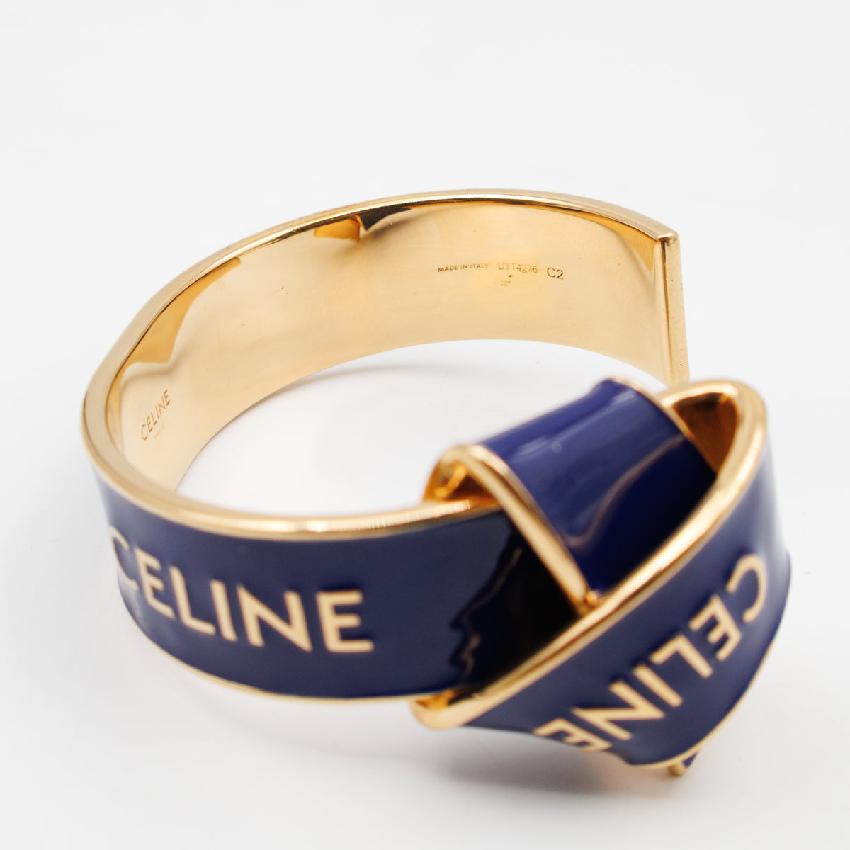 Ribbon Knotted Cuff Bracelet Navy