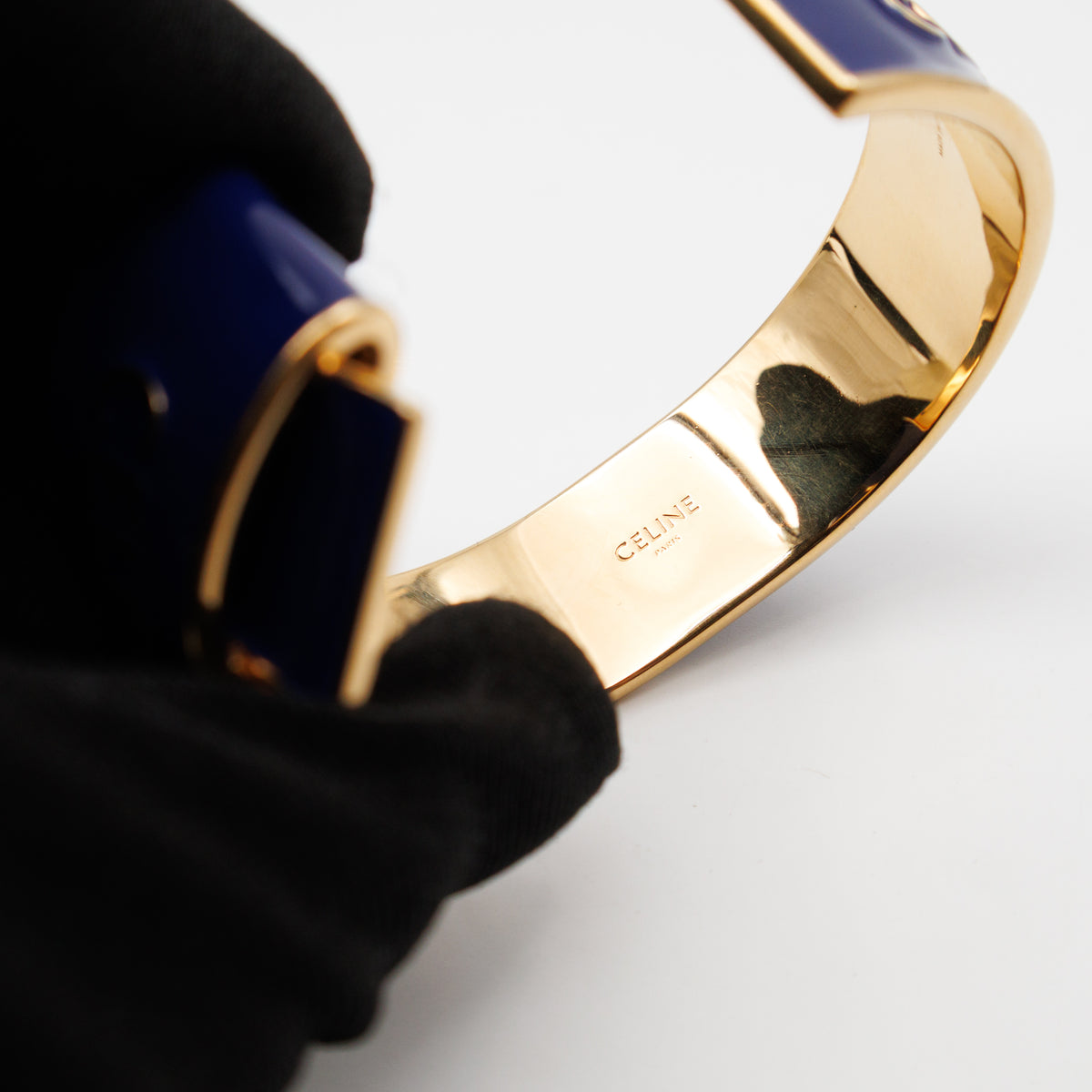 Ribbon Knotted Cuff Bracelet Navy