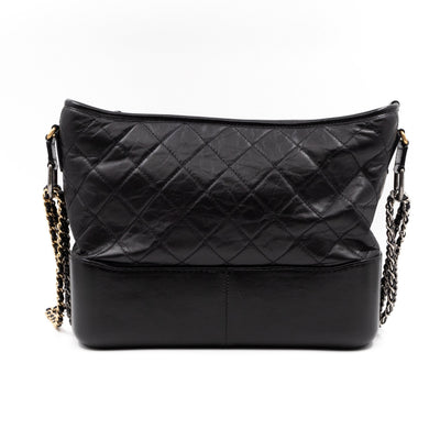 Gabrielle Hobo Large Black Calf Leather