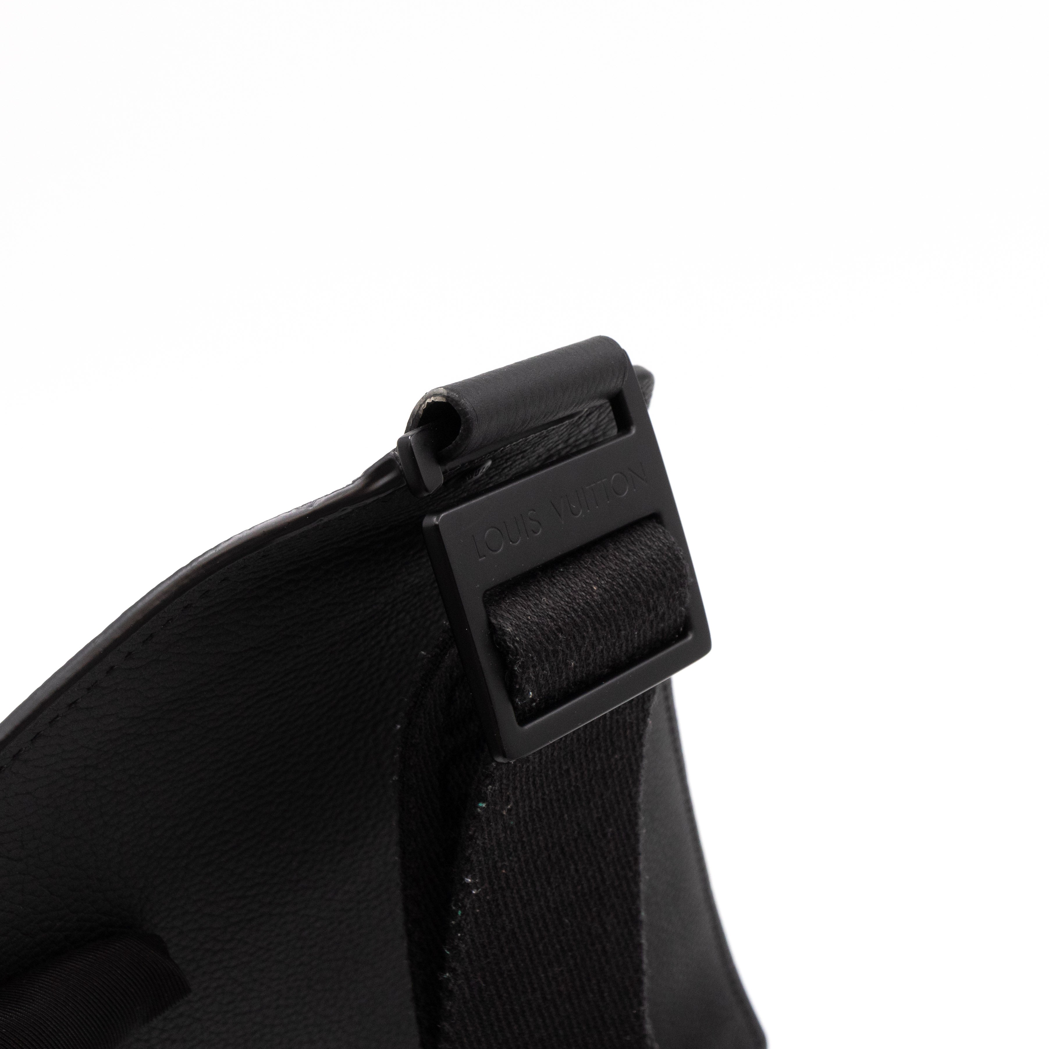LV Aerogram Takeoff Sling Bag Black Leather