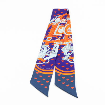 Twilly Scarf Love Heart Brides De Gala Ultra Violet
