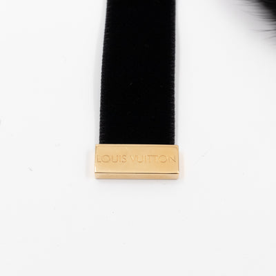 Link Ava Mink Fur Chain Necklace Black
