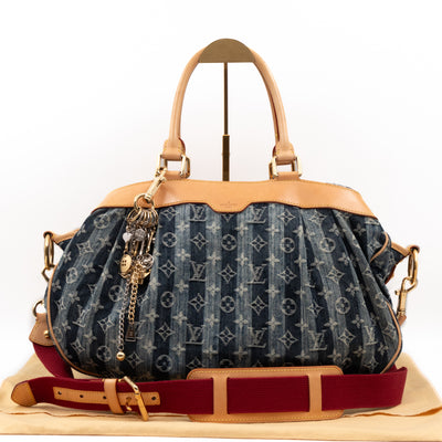Porte Epaule Cruise Raye Cabas GM Blue Denim