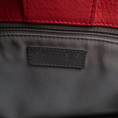 Executive Cerf Tote Coral Pink Leather Silver