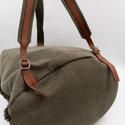 Cuba La Habana Backpack Green Sequin Canvas