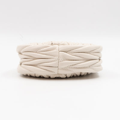 Wander Micro Hobo Bag White Matelassé Nappa Leather