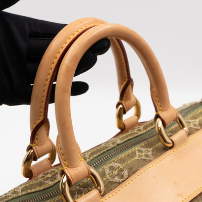 Neo Speedy Green Denim Monogram