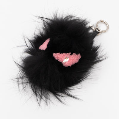 Fox Fur Shearling Crystal Pinky Punky Monster Bag Bug Charm