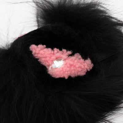Fox Fur Shearling Crystal Pinky Punky Monster Bag Bug Charm