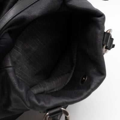 Bowling Bag Black Washed Leather