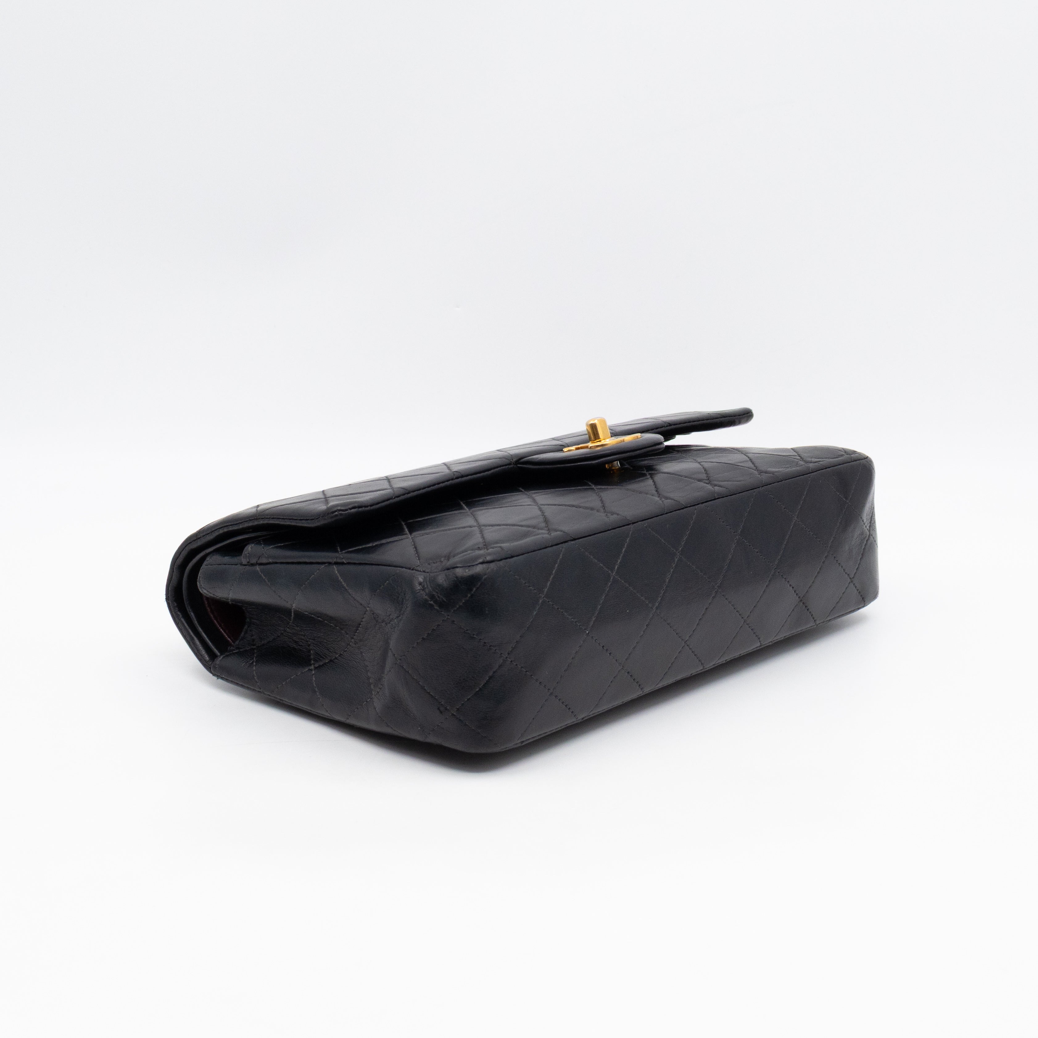 Classic Double Flap Bag Black Lambskin Gold