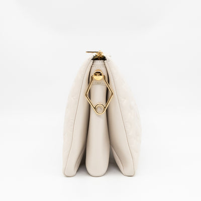 Coussin PM Creme White Leather