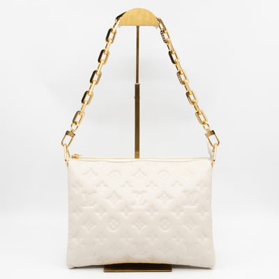 Coussin PM Creme White Leather