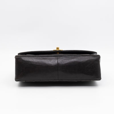 Diana Medium Black Lambskin Leather Gold