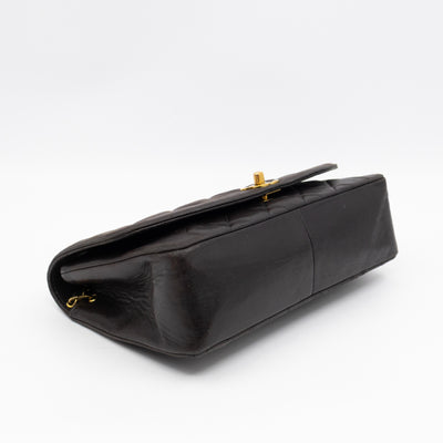 Diana Medium Black Lambskin Leather Gold