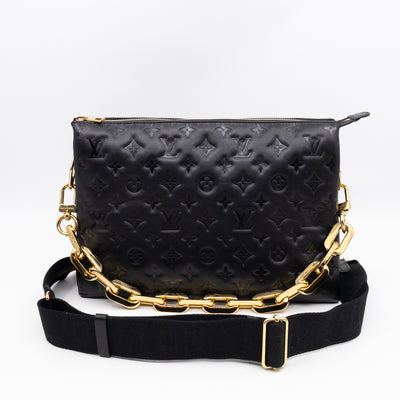 Coussin MM Black Leather