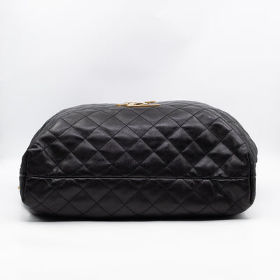 Icare Maxi Shopping Tote Black Leather
