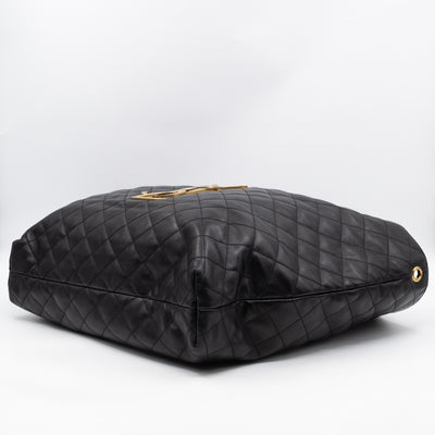 Icare Maxi Shopping Tote Black Leather